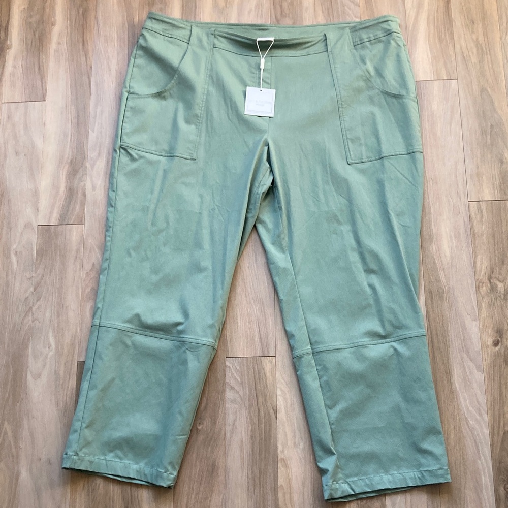 Zac & Rachel pull on pant with stretch Lily pad green casual business casual 24W
